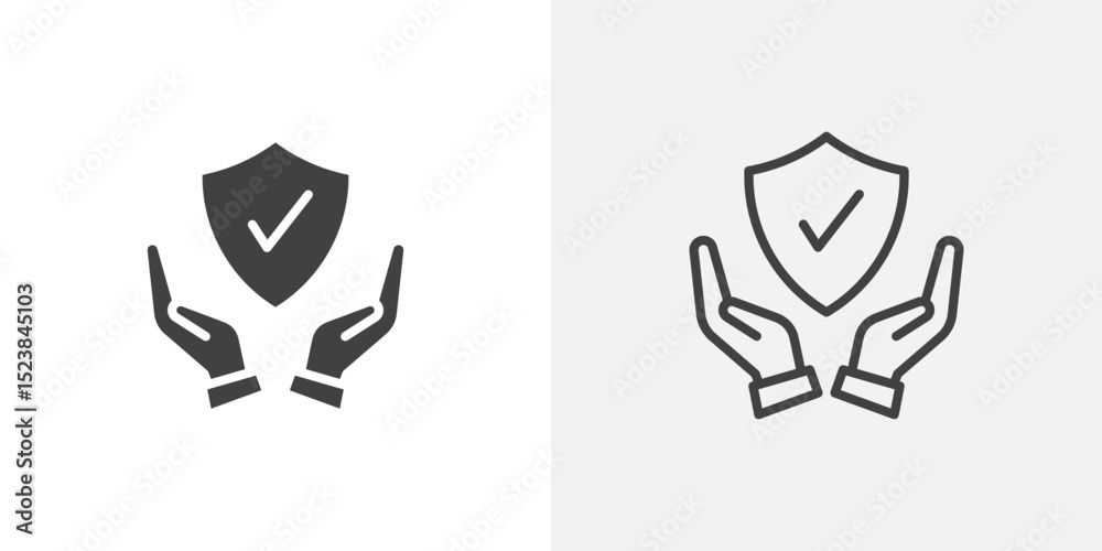 Wall mural protection icon vector symbol for mobile apps and website ui designs.