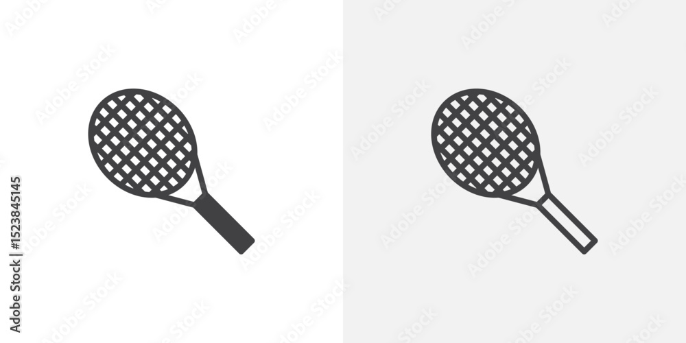 Poster racket icon vector symbol for mobile apps and website ui designs.