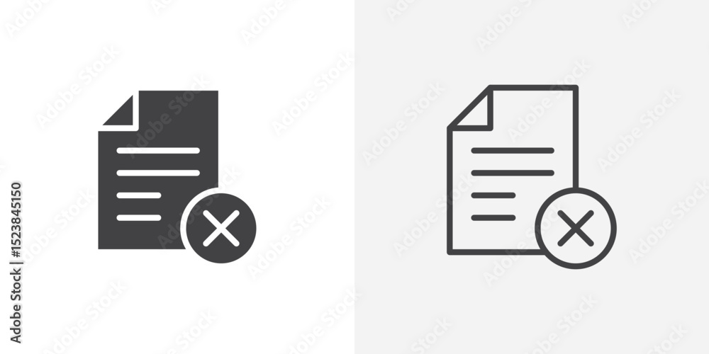 Poster remove document icon vector symbol for mobile apps and website ui designs.