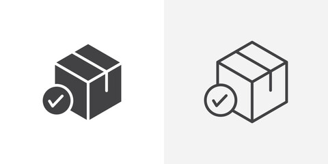 Package icon vector symbol for mobile apps and website UI designs.