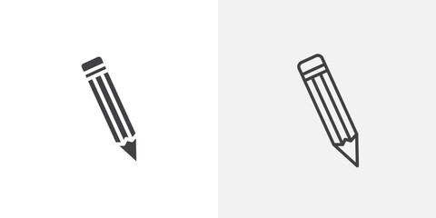 Pencil icon vector symbol for mobile apps and website UI designs.