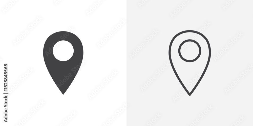 Poster navigation pin icon vector symbol for mobile apps and website ui designs.