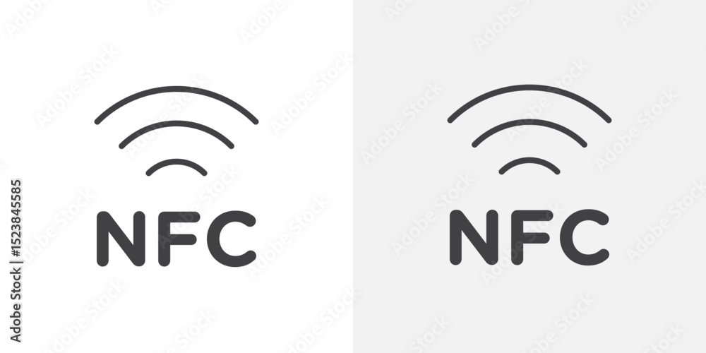 Poster nfc icon vector symbol for mobile apps and website ui designs.