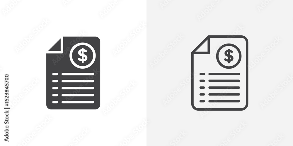 Wall mural invoice icon vector symbol for mobile apps and website ui designs.