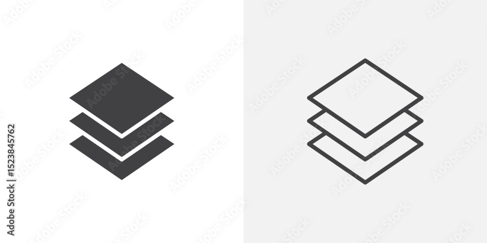 Poster layers icon vector symbol for mobile apps and website ui designs.