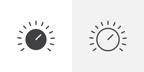 Knob icon vector symbol for mobile apps and website UI designs.