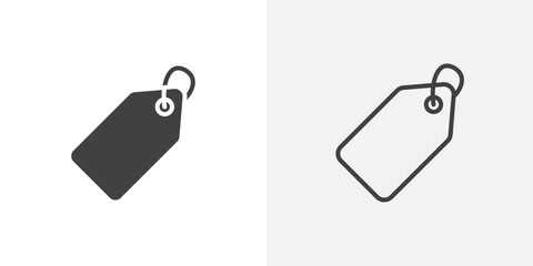 Label icon vector symbol for mobile apps and website UI designs.