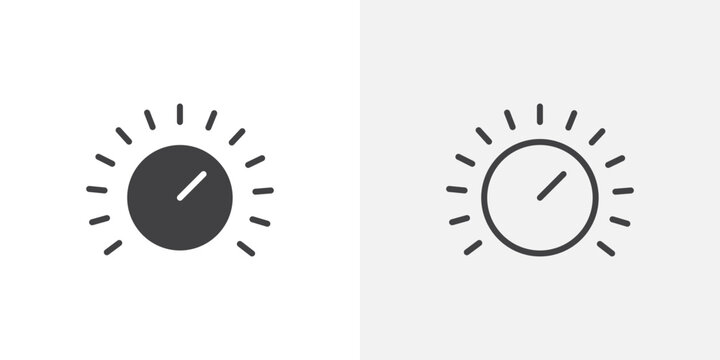 Knob icon vector symbol for mobile apps and website UI designs.
