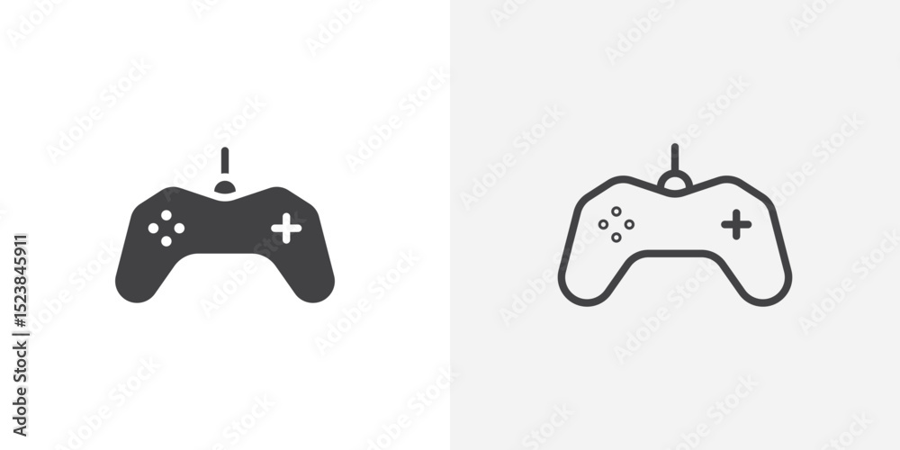Poster gamepad icon vector symbol for mobile apps and website ui designs.