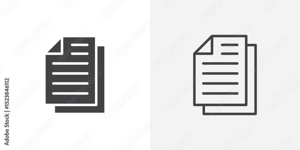 Poster duplicate icon vector symbol for mobile apps and website ui designs.