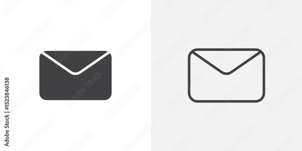 Poster email button icon vector symbol for mobile apps and website ui designs.