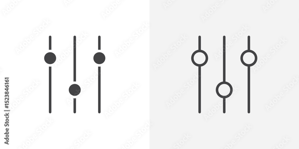 Poster equalizer icon vector symbol for mobile apps and website ui designs.