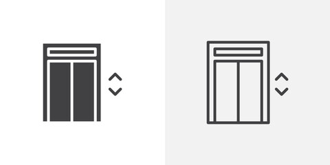 Elevator icon vector symbol for mobile apps and website UI designs.