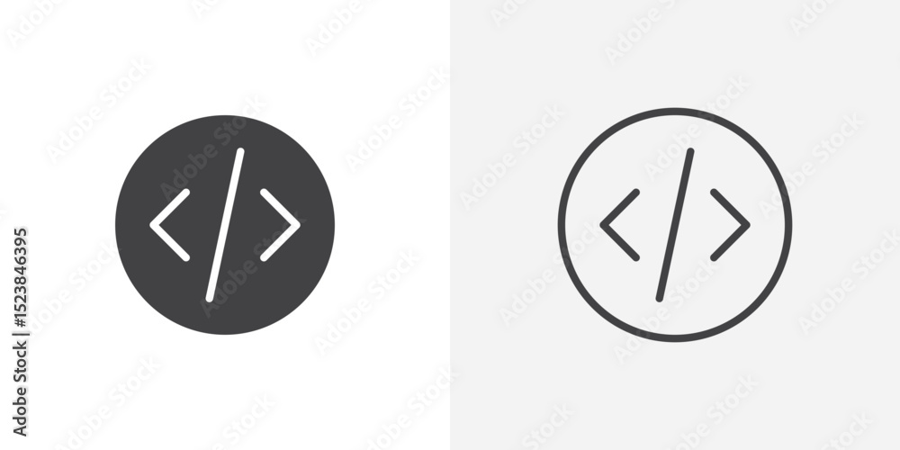 Poster Code icon vector symbol for mobile apps and website UI designs.