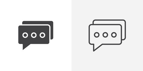 Chat icon vector symbol for mobile apps and website UI designs.