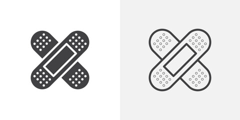 Bandage icon vector symbol for mobile apps and website UI designs.