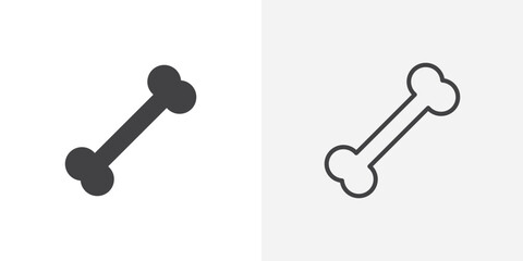 Bone icon vector symbol for mobile apps and website UI designs.