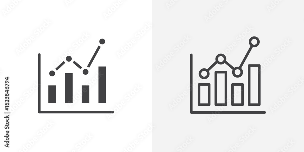 Poster analytic icon vector symbol for mobile apps and website ui designs.