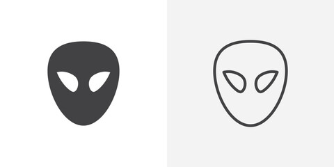 Alien icon vector symbol for mobile apps and website UI designs.