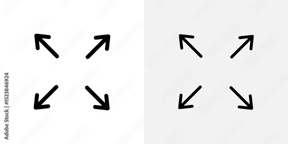 Poster expand icon vector symbol for mobile apps and website ui designs.