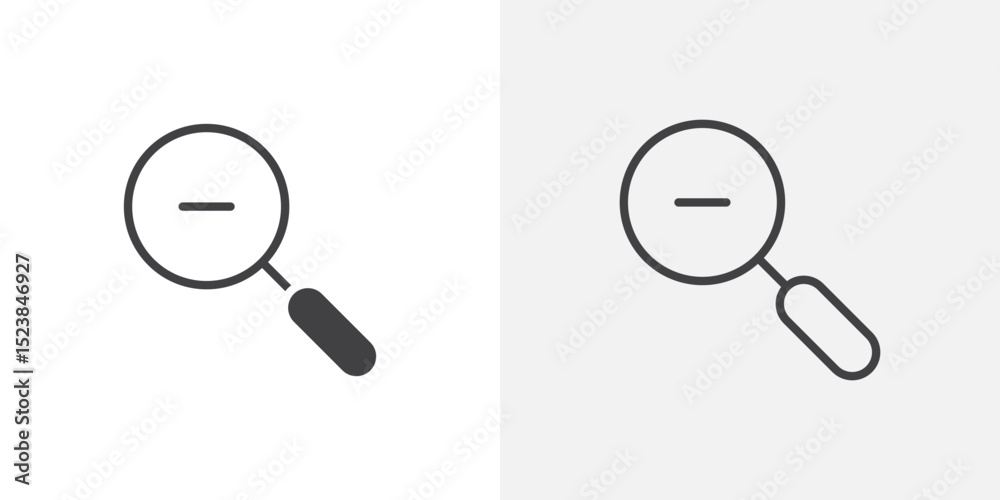 Wall mural zoom out icon vector symbol for mobile apps and website ui designs.