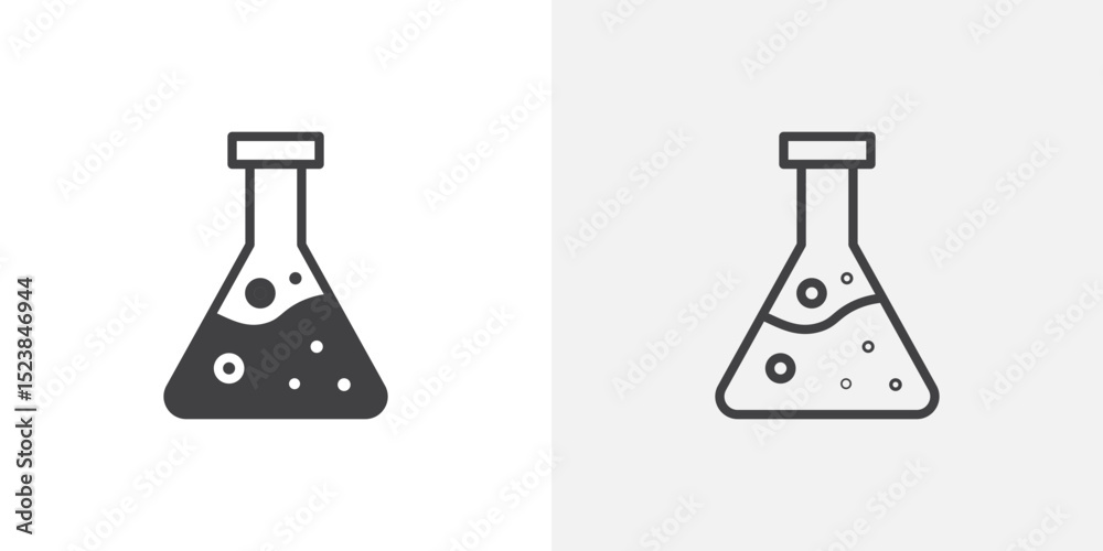 Poster flask icon vector symbol for mobile apps and website ui designs.