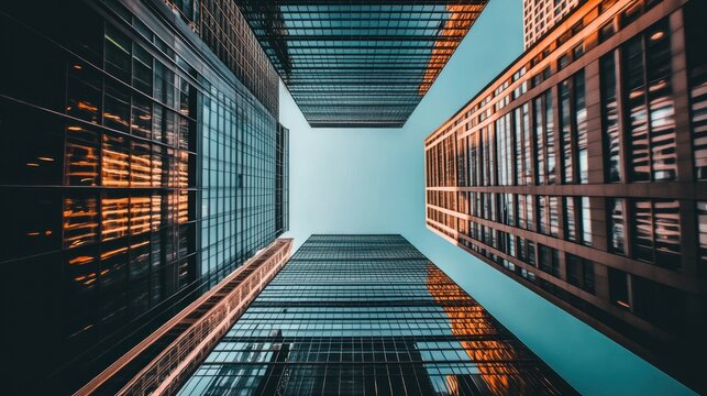 Skyscrapers reaching the sky