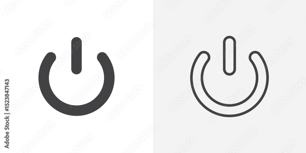 Poster power button icon vector symbol for mobile apps and website ui designs.