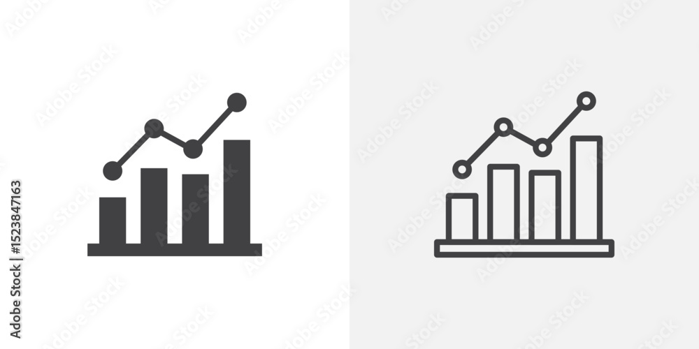 Poster chart icon vector symbol for mobile apps and website ui designs.
