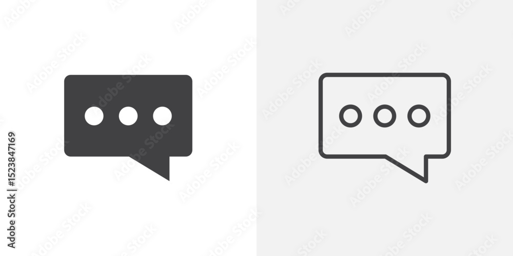 Poster chat icon vector symbol for mobile apps and website ui designs.