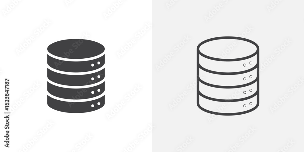 Poster database icon vector symbol for mobile apps and website ui designs.