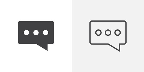 Chat icon vector symbol for mobile apps and website UI designs.