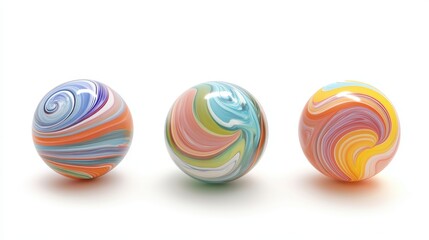 Fototapeta premium Colorful Marbled Balls.