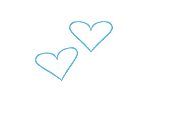 Isolated light blue paper heart shape on transparent background. Valentine's Day. Red heart with shadow. Love. Illustration.