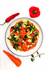 Overhead Shot of Indonesian Capcay Dish