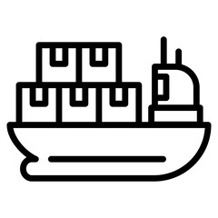 Obraz premium Cargo Ship Icon Element For Design