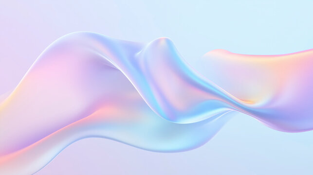 Abstract background with colorful pastel waves and smoke in the air.