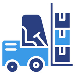 Forklift Loader  Icon Element For Design