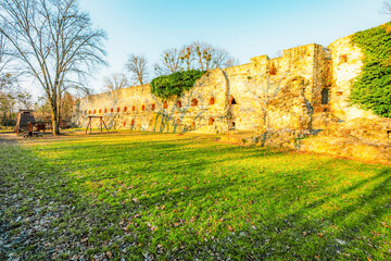 Fototapeta premium Sarospatak medieval castle in Hungary another name is Rakoczi castle in Tokaj region in Hungary