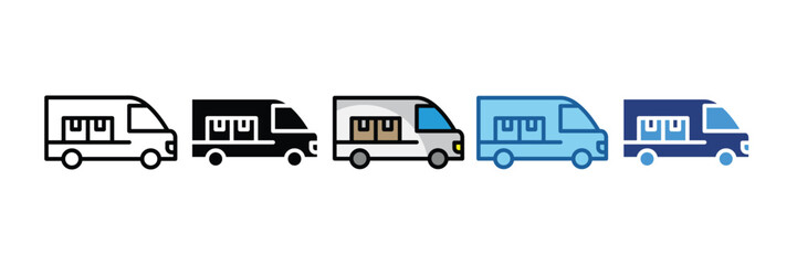 Delivery Van  Icon Element For Design
