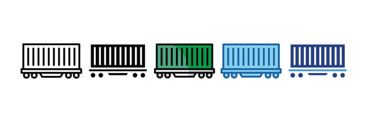 Freight Train  Icon Element For Design