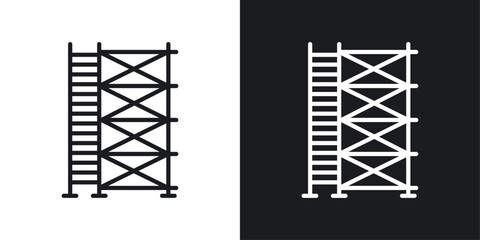 Scaffolding icons graphic vectors