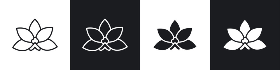 Moth orchid icons graphic vectors © Warpiya