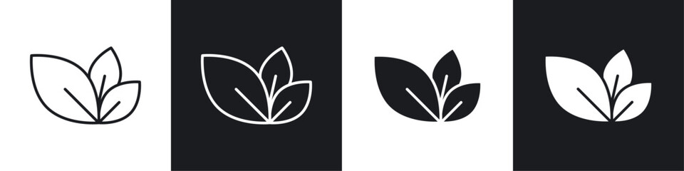 Leafs icons graphic vectors