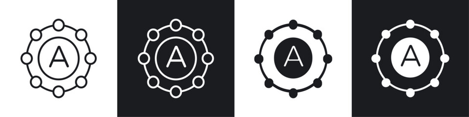 Antioxidant icons graphic vectors