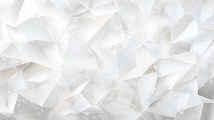 銀ラメ入りの白い幾何学ガラス風テクスチャ背景