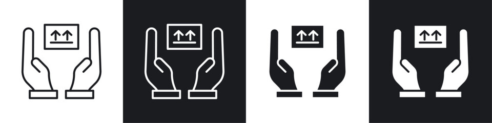 Obraz premium Safe delivery icons graphic vectors