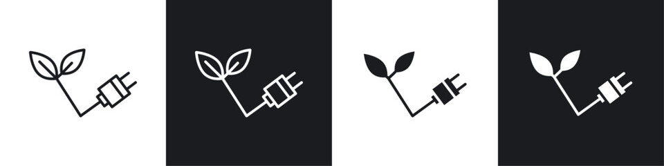 Alternative energy icons graphic vectors