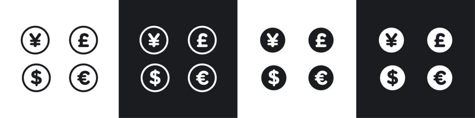 Money icons graphic vectors