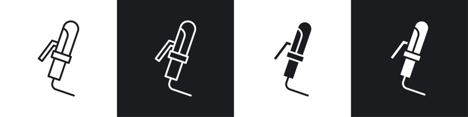 Hair curler icons graphic vectors
